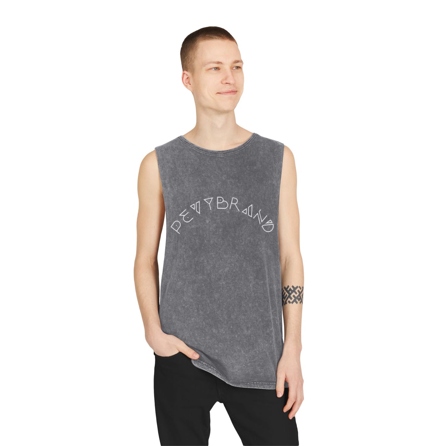 Summer Vibes Stonewash Tank Top - Unisex Festival Beach Tee - PevyBrand