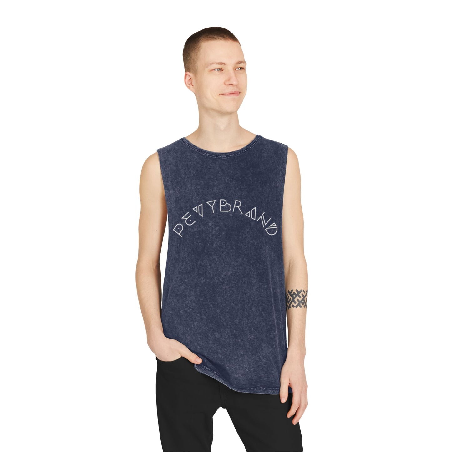 Summer Vibes Stonewash Tank Top - Unisex Festival Beach Tee - PevyBrand
