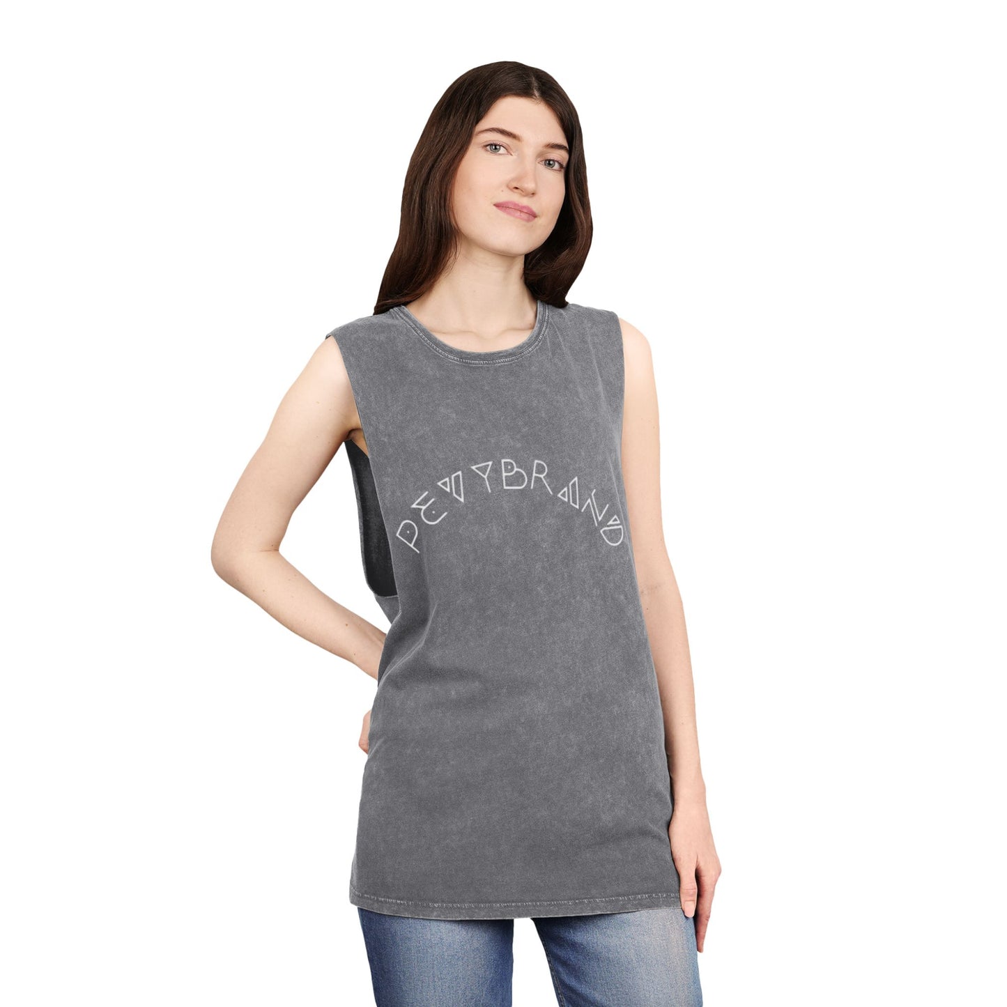 Summer Vibes Stonewash Tank Top - Unisex Festival Beach Tee - PevyBrand