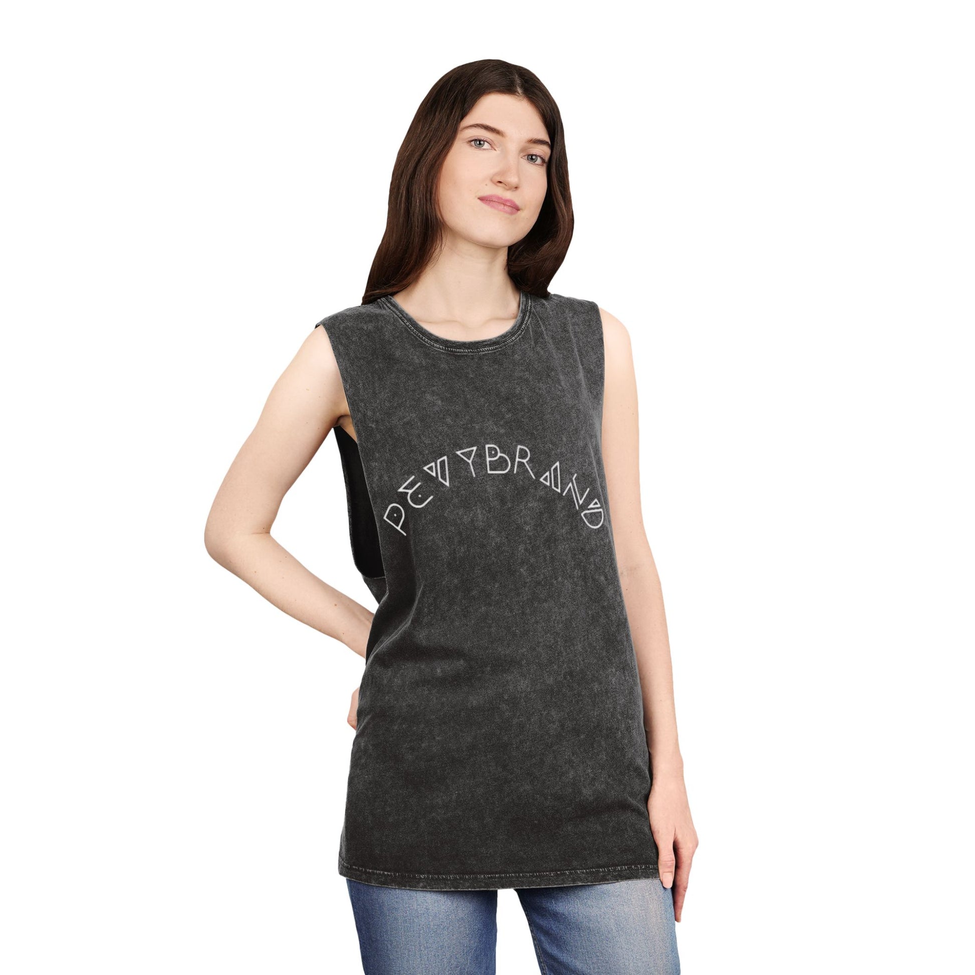 Summer Vibes Stonewash Tank Top - Unisex Festival Beach Tee - PevyBrand