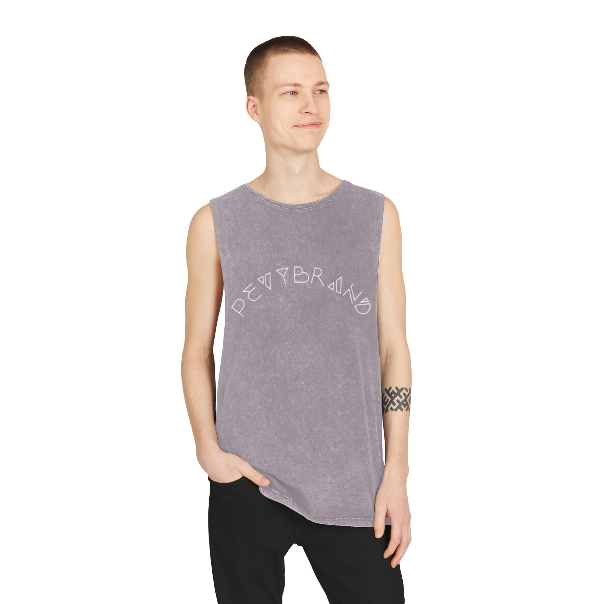 Summer Vibes Stonewash Tank Top - Unisex Festival Beach Tee - PevyBrand