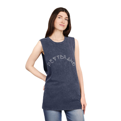 Summer Vibes Stonewash Tank Top - Unisex Festival Beach Tee - PevyBrand