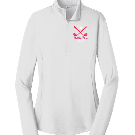 Womens PuttinPins QuarterZip - PevyBrand