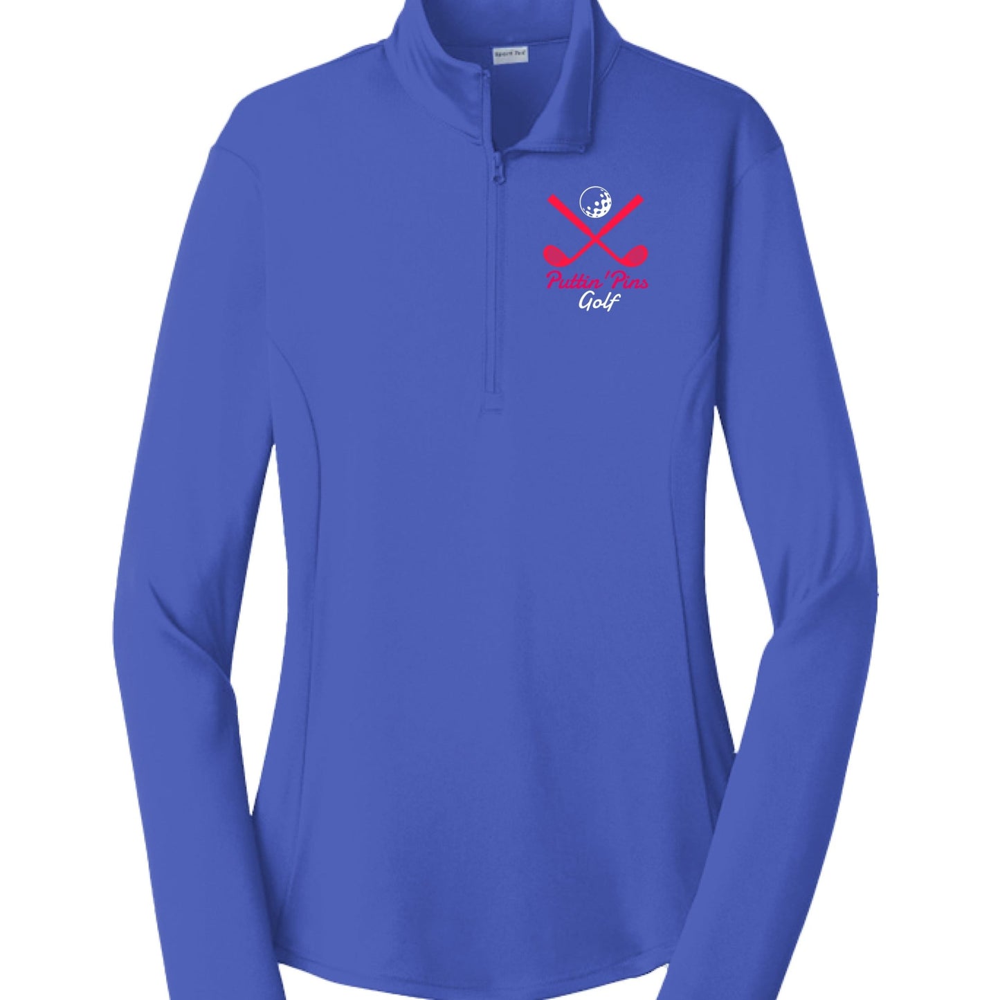 Womens PuttinPins QuarterZip - PevyBrand