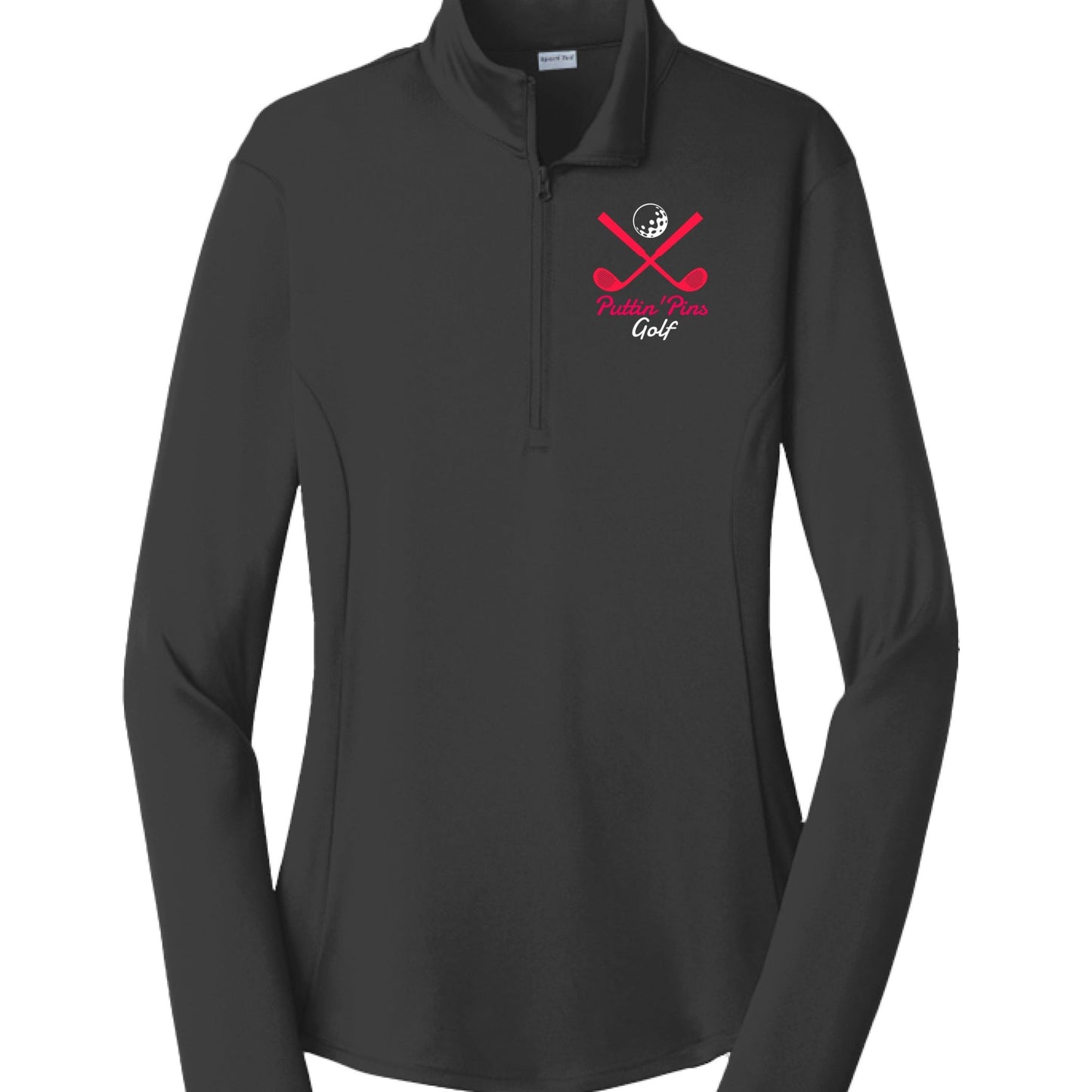 Womens PuttinPins QuarterZip - PevyBrand