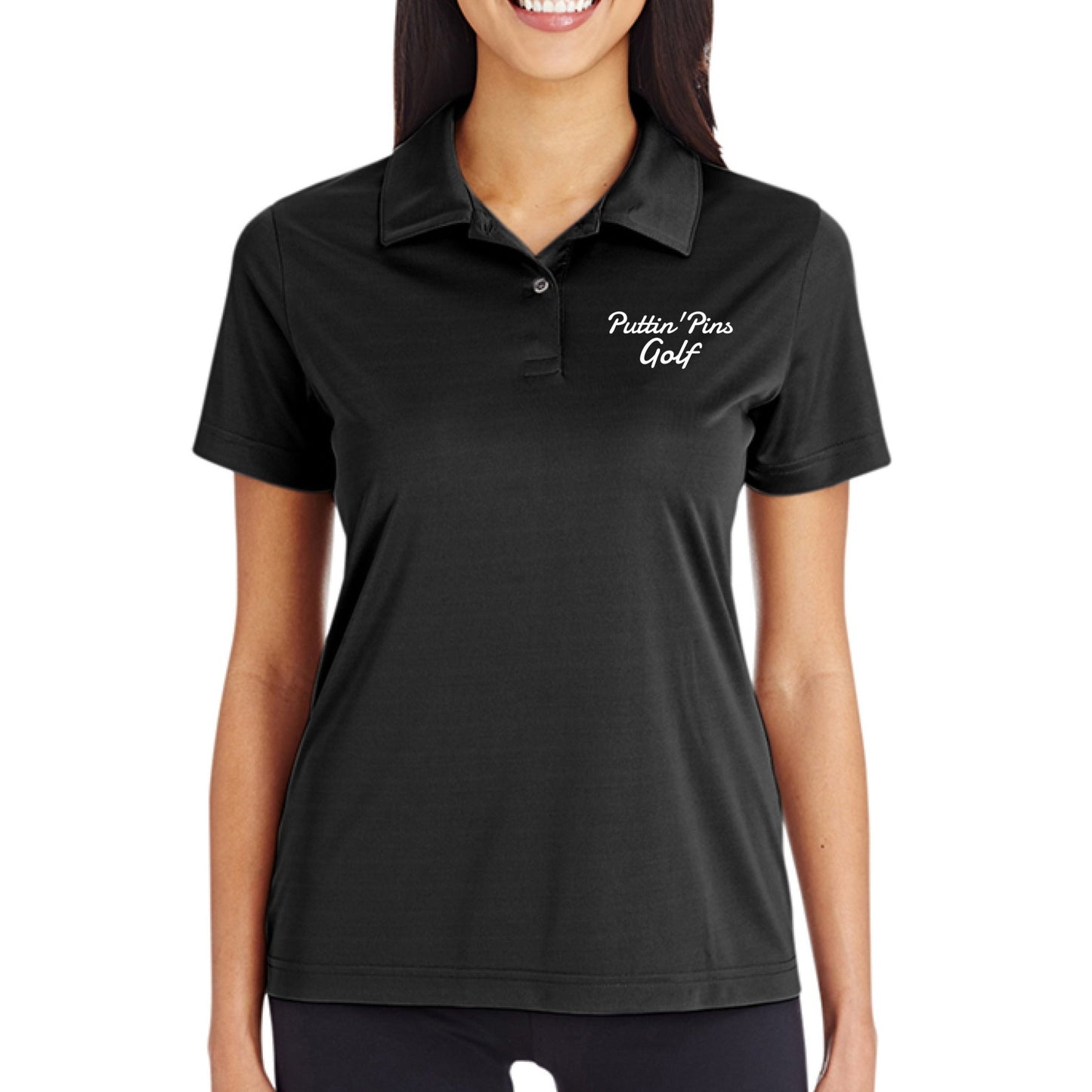 PuttinPins Womens Golf Polo - PevyBrand