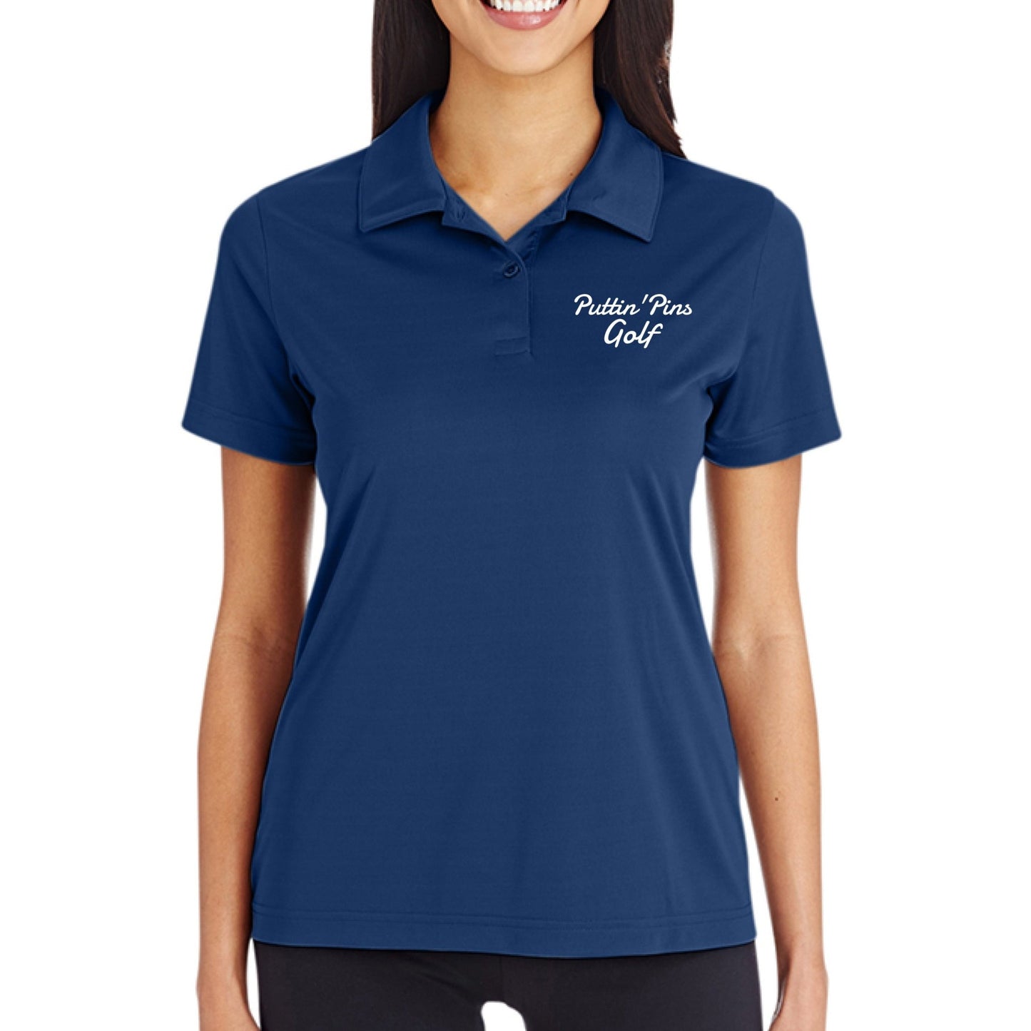 PuttinPins Womens Golf Polo - PevyBrand