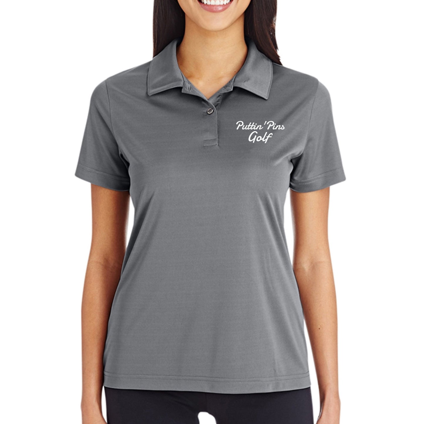 PuttinPins Womens Golf Polo - PevyBrand