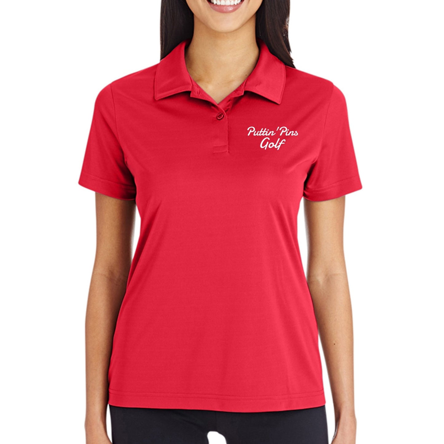 PuttinPins Womens Golf Polo - PevyBrand
