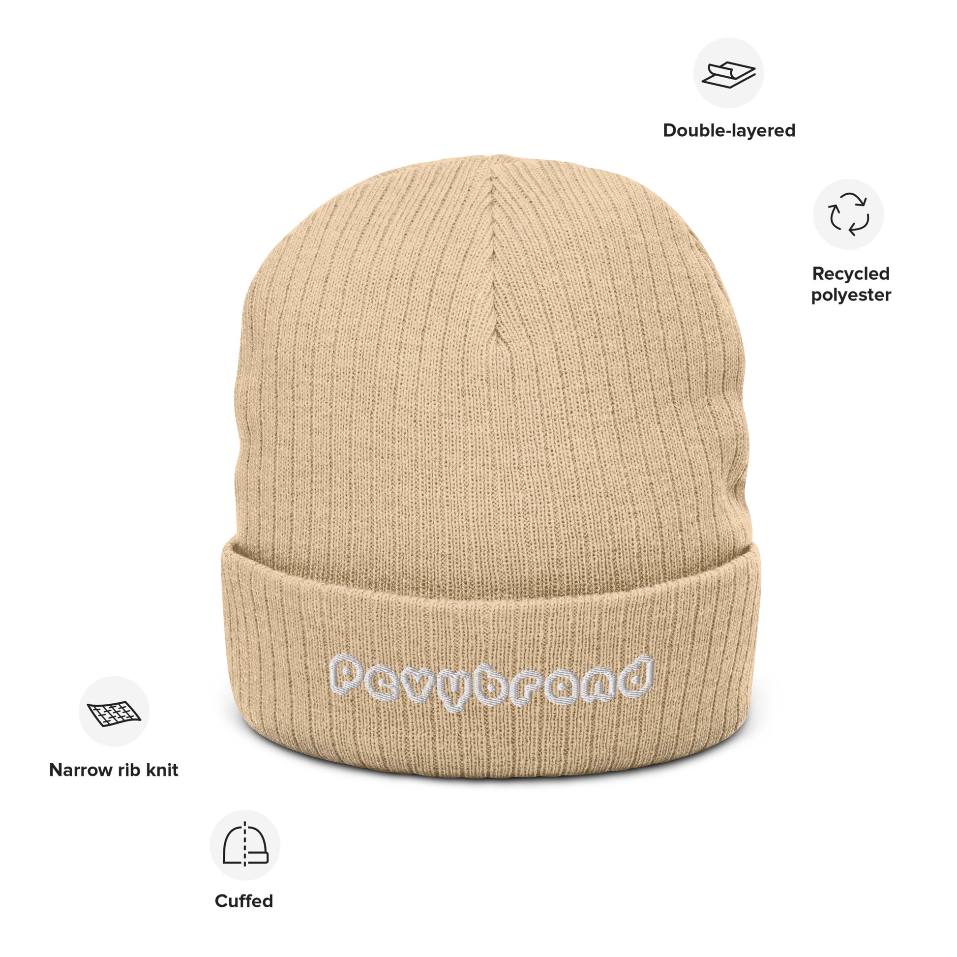 Ribbed knit beanie - PevyBrand