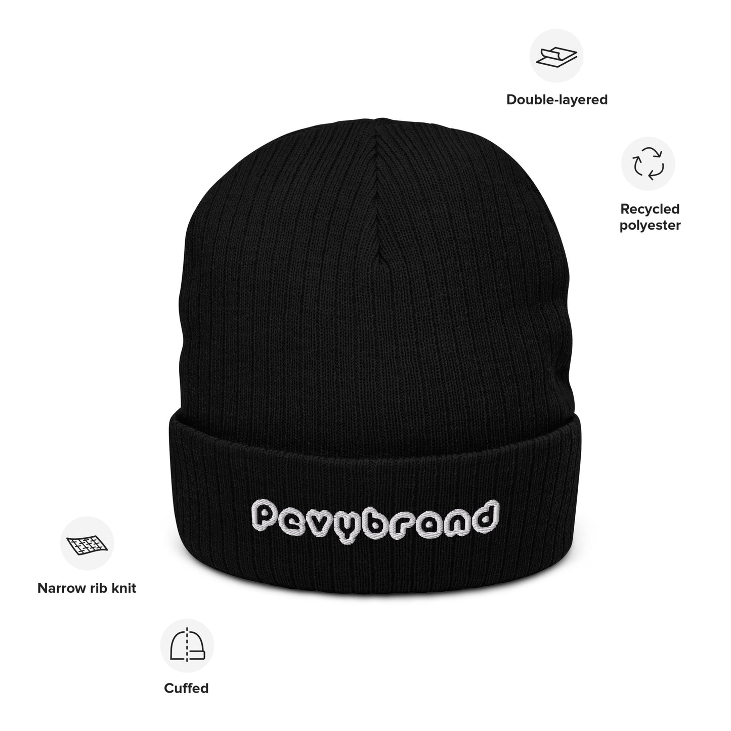 Ribbed knit beanie - PevyBrand