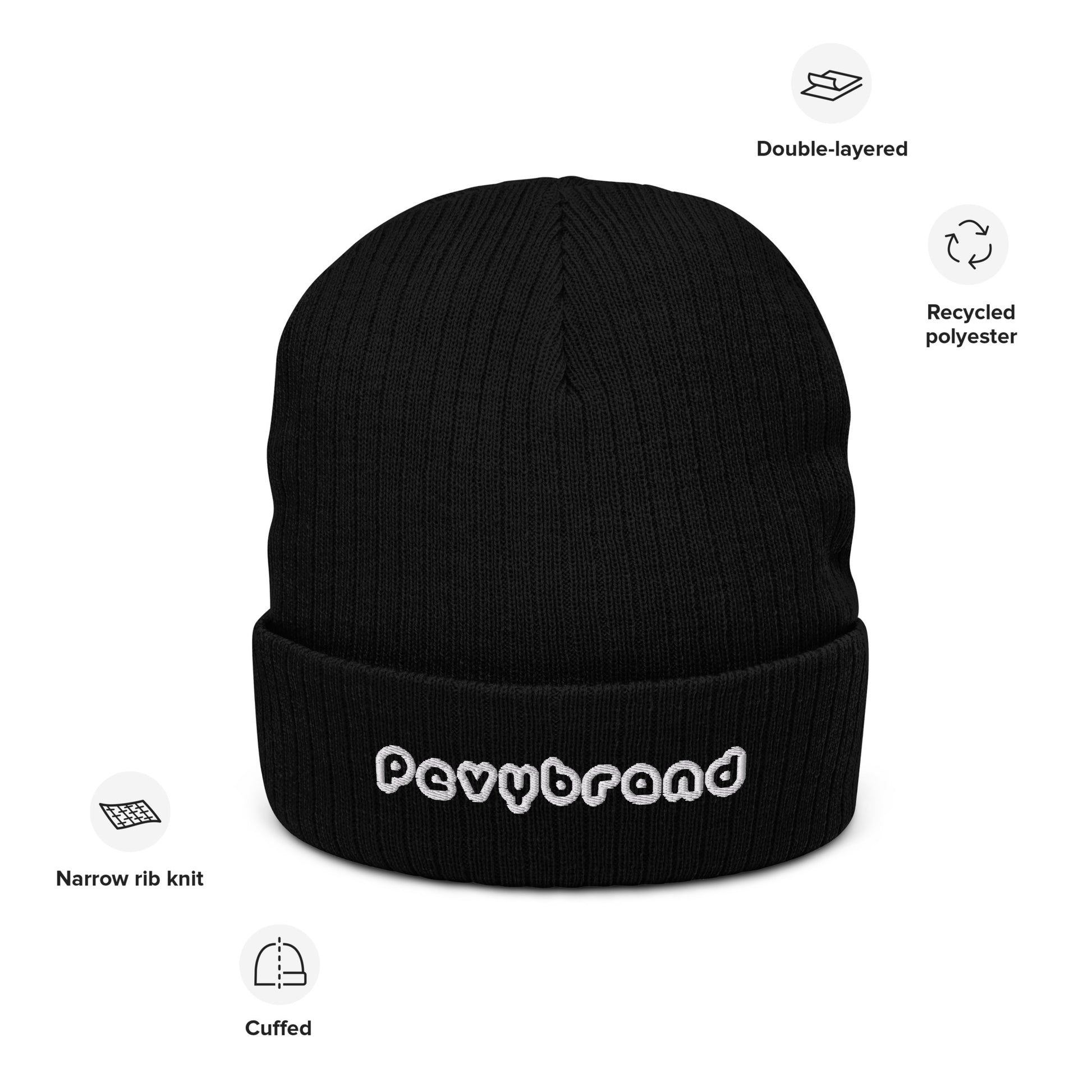 Ribbed knit beanie - PevyBrand