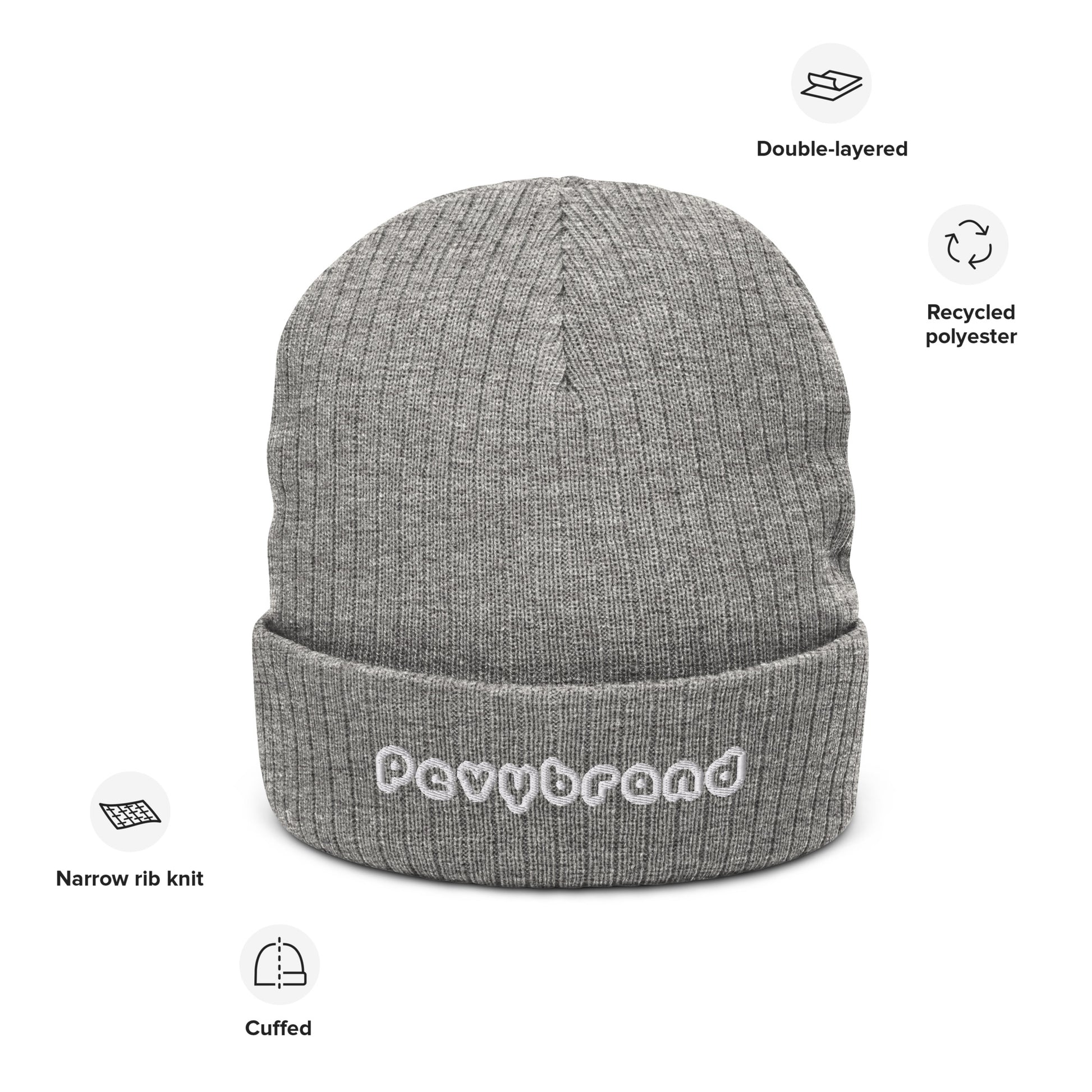 Ribbed knit beanie - PevyBrand