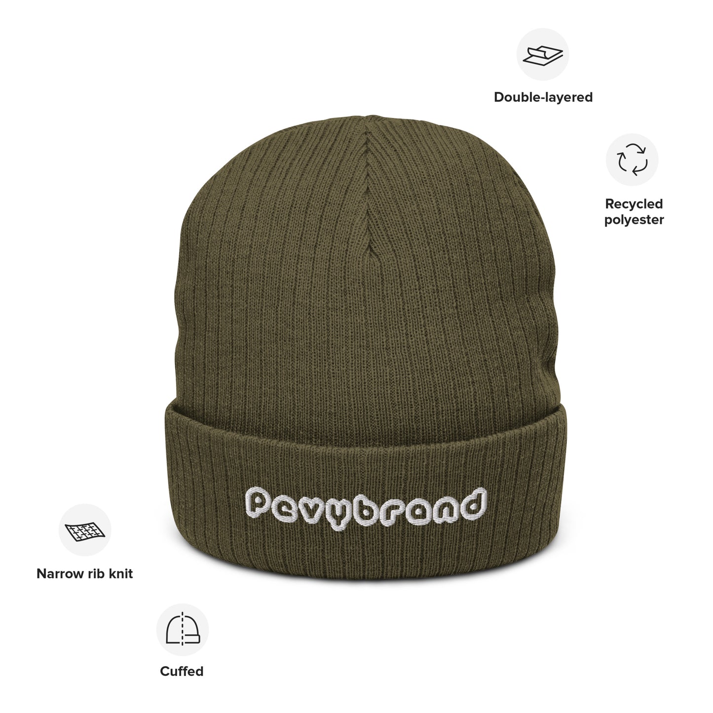 Ribbed knit beanie - PevyBrand