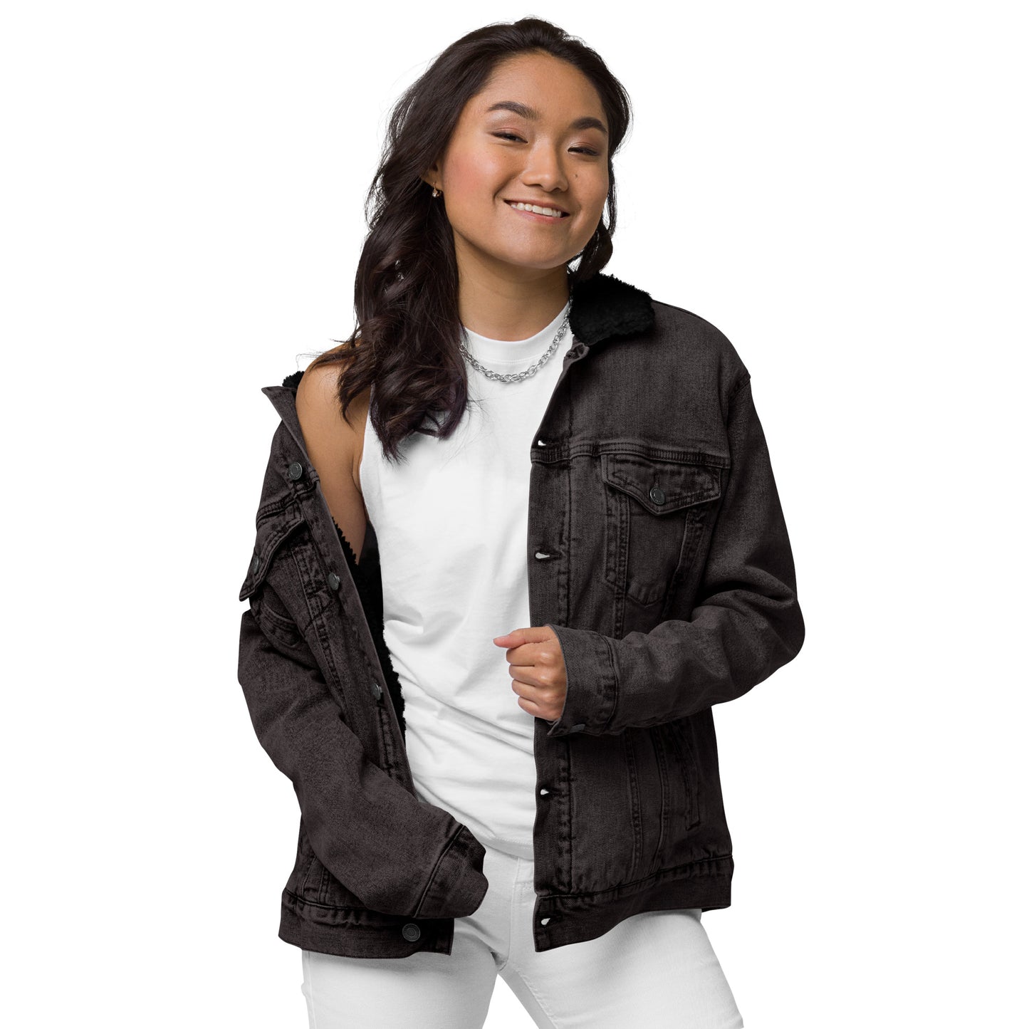 Cozy Sherpa Denim Jacket for All Genders - PevyBrand