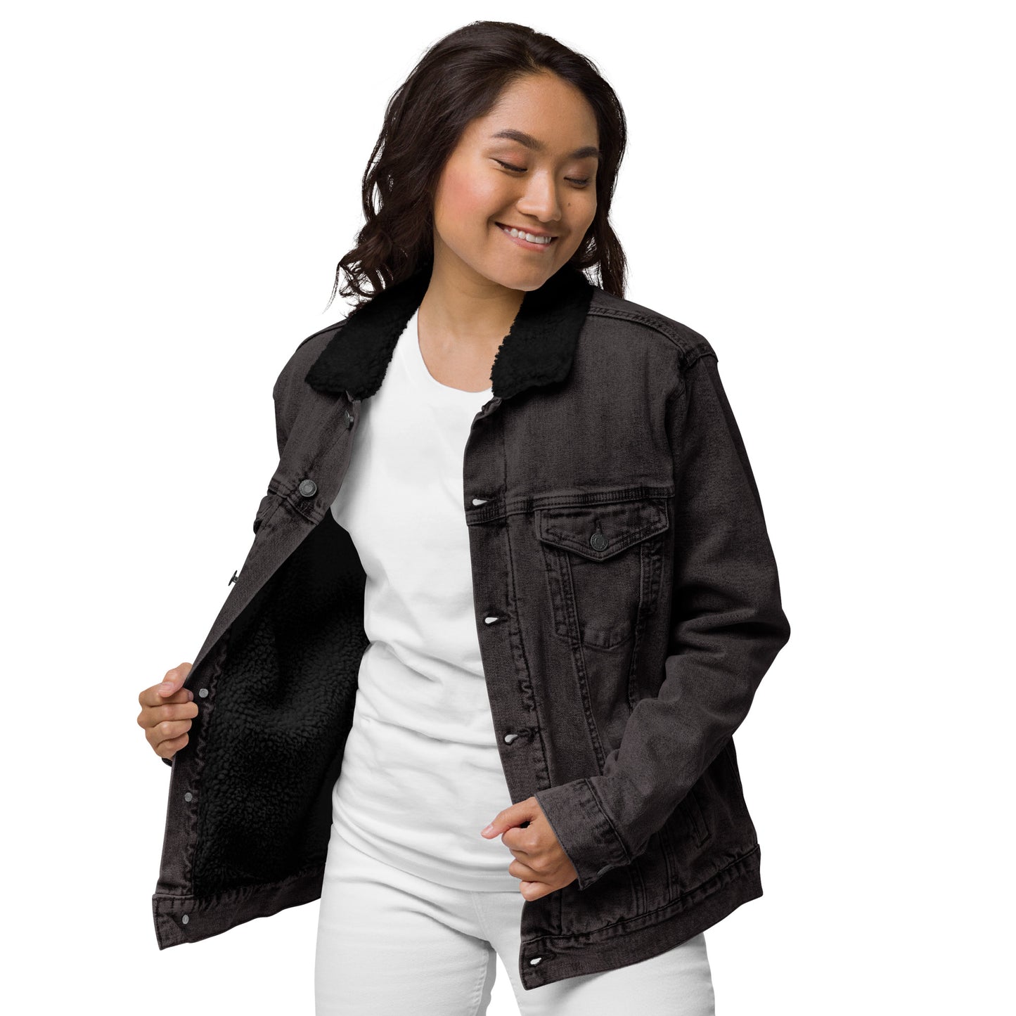 Cozy Sherpa Denim Jacket for All Genders - PevyBrand