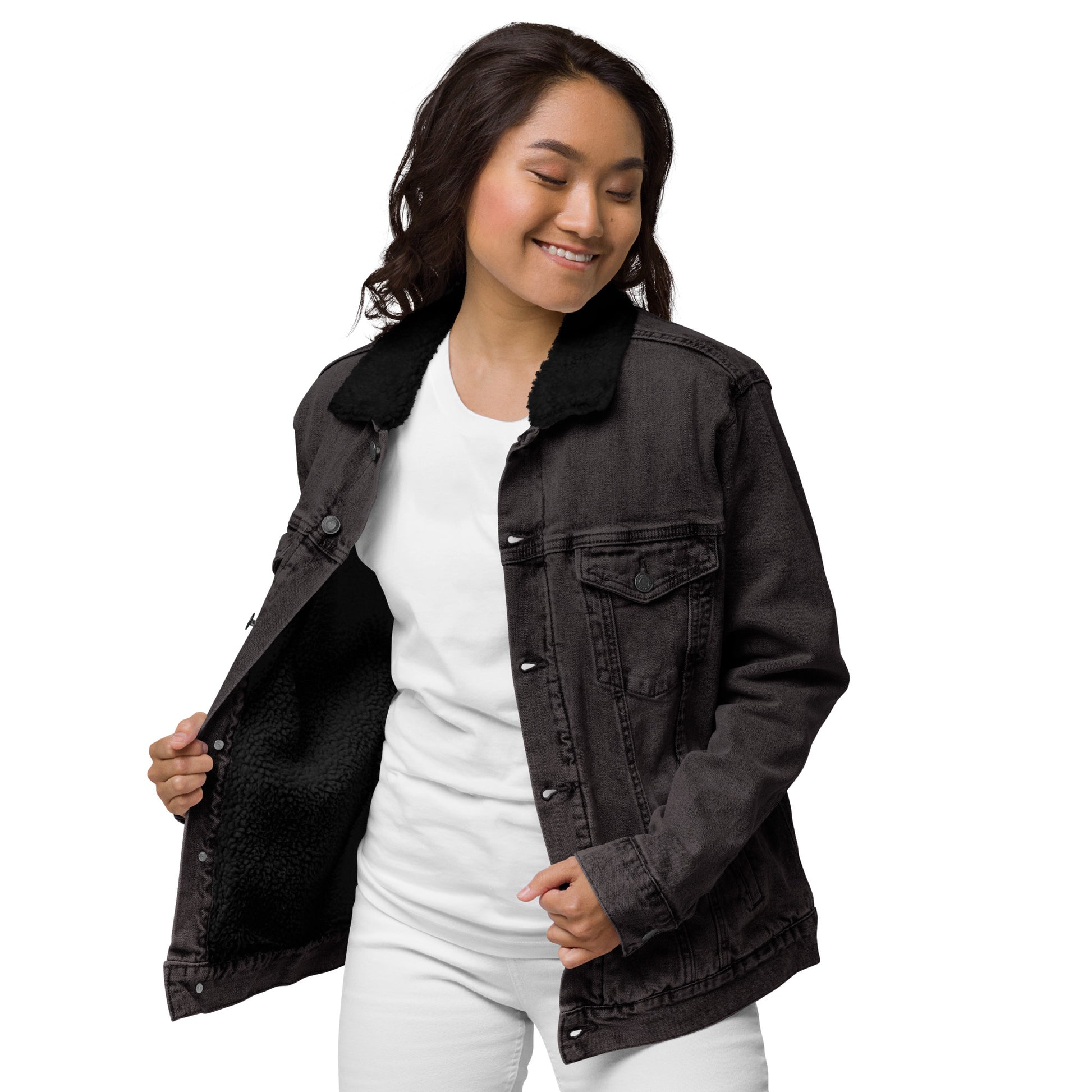 Cozy Sherpa Denim Jacket for All Genders - PevyBrand