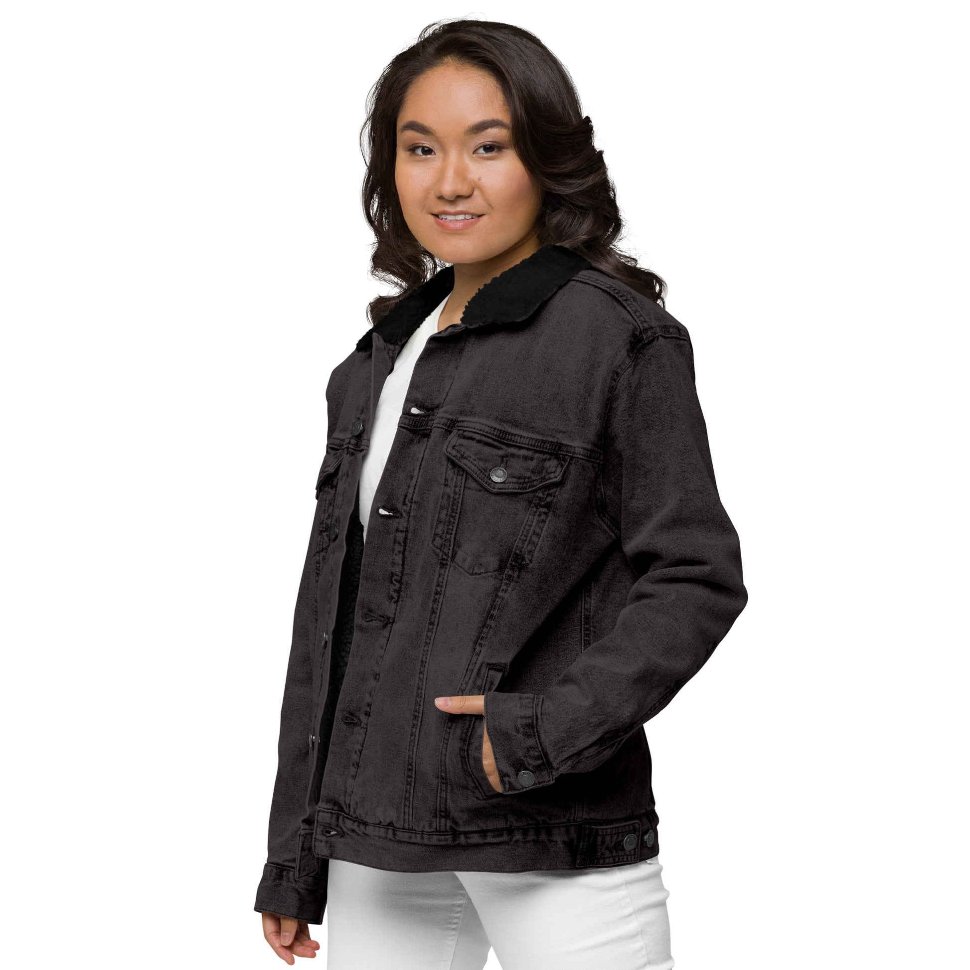 Cozy Sherpa Denim Jacket for All Genders - PevyBrand