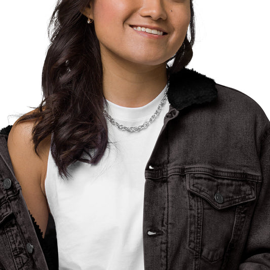 Cozy Sherpa Denim Jacket for All Genders - PevyBrand
