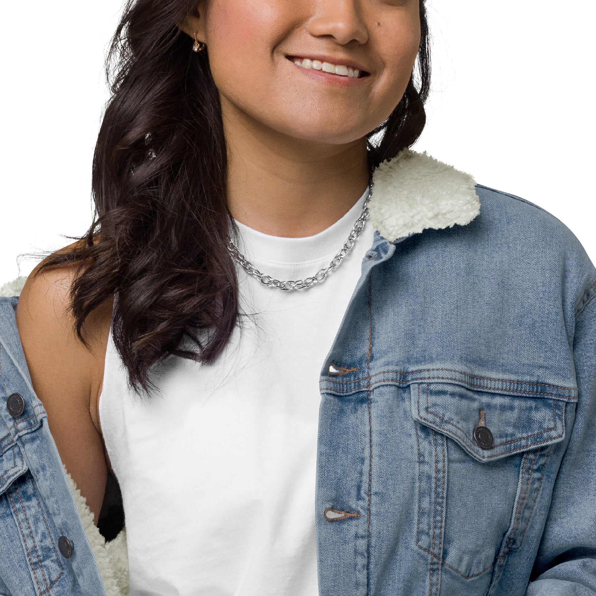 Cozy Sherpa Denim Jacket for All Genders - PevyBrand