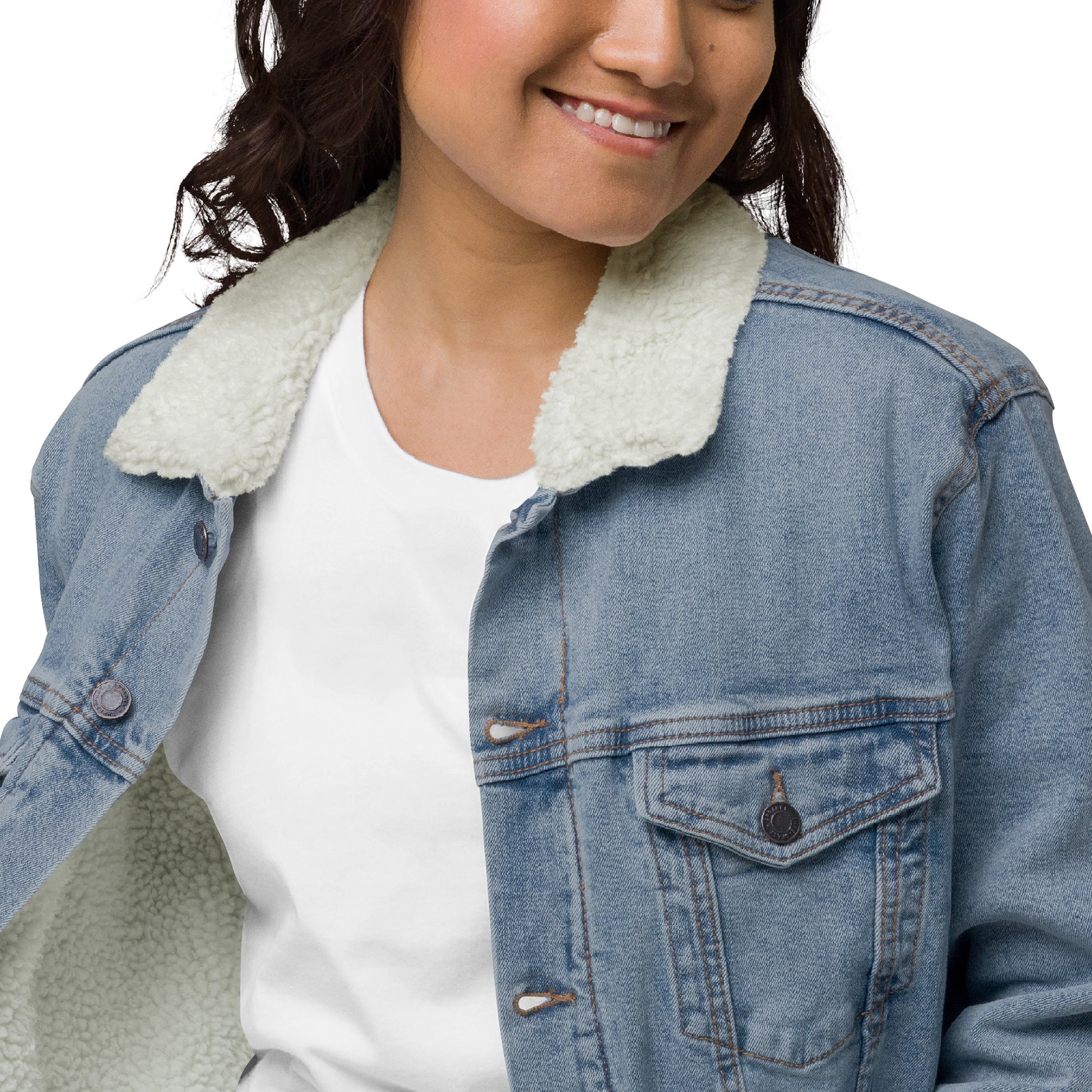 Cozy Sherpa Denim Jacket for All Genders - PevyBrand
